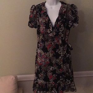 Miss Sixty Floral Chiffon Wrap Dress